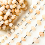 Load image into Gallery viewer, Pink Opal Oxidized Wire Chain