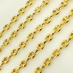 Load image into Gallery viewer, Gold Plated Sterling Silver Puff Marina Link Chain