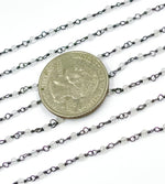 Load image into Gallery viewer, Labradorite Oxidized Wire Wrap Chain. LAB47