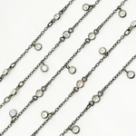 Load image into Gallery viewer, Cubic Zirconia Round Shape Dangle and connected Wire Chain