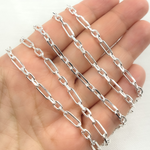 Load image into Gallery viewer, Sterling Silver Diamond Cut Paperclip Chain