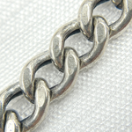 Load image into Gallery viewer, Oxidized Sterling Silver Hollow Curb Link Chain