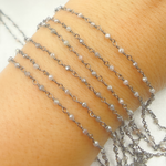 Load image into Gallery viewer, Coated Multi Moonstone Oxidized Wire Chain