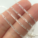 Load image into Gallery viewer, Sterling Silver Flat Figaro Link Chain