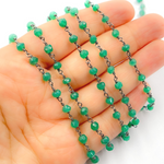 Load image into Gallery viewer, Green Onyx Wire Chain