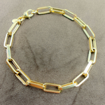 Load image into Gallery viewer, 14K Solid Gold Flat Box Link Bracelet