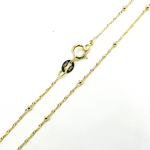 Load image into Gallery viewer, 14K Solid Gold Wheat Satellite Chain