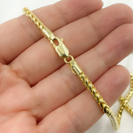 Load image into Gallery viewer, 14k Solid Yellow Gold Wheat Chain
