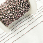 Load image into Gallery viewer, Pink Silverite Oxidized Wire Chain