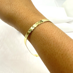 Load image into Gallery viewer, 14K Solid Gold Dainty Herringbone Bracelet.