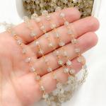 Load image into Gallery viewer, Natural Brown Zircon Gold Plated Wire Chain.