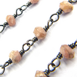 Load image into Gallery viewer, Rhodochrosite Wire Wrap Chain
