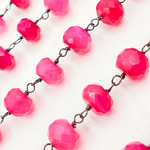 Load image into Gallery viewer, Pink Chalcedony Oxidized Wire Chain