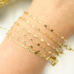 Load image into Gallery viewer, 14k Solid Yellow Gold Oval Flat Link & Marina Diamond Cut Link Chain