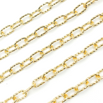 Load image into Gallery viewer, Gold Plated 925 Sterling Silver Round Diamond Cut Paper Clip Chain