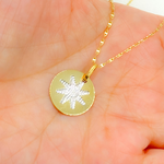 Load image into Gallery viewer, 14k Solid Gold Star Medallion Charm