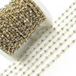 Load image into Gallery viewer, Steel Pyrite Gold Plated 925 Sterling Silver Wire Chain.