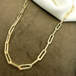 Load image into Gallery viewer, 14K Solid Gold Flat Paperclip Chain