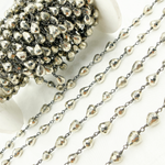 Load image into Gallery viewer, Steel Pyrite Tear Drop Shape Oxidized Wire Chain.