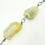 Load image into Gallery viewer, Labradorite Organic Shape Oxidized Wire Chain.