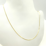 Load image into Gallery viewer, 14K Solid Yellow Gold Snake Box Necklace