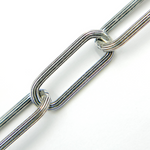 Load image into Gallery viewer, Oxidized Sterling Silver Texture Paper Clip Chain