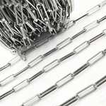 Load image into Gallery viewer, Oxidized Sterling Silver Flat Paperclip Link Chain