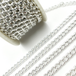 Load image into Gallery viewer, Sterling Silver Curb Link Chain