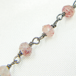 Load image into Gallery viewer, Strawberry Quartz Oxidized Wire Chain