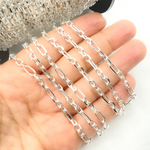 Load image into Gallery viewer, Y40SS. Sterling Silver Diamond Cut Paperclip Link Chain