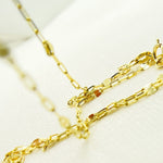 Load image into Gallery viewer, 040FL83T5. 14K Solid Gold Diamond Cut Paperclip Mirror Marina Link Chain