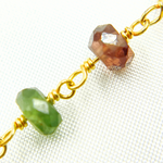 Load image into Gallery viewer, Multi Tunduru Sapphire Gold Plated Wire Chain.