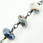 Load image into Gallery viewer, Coated Cats Eye Oxidized Wire Chain