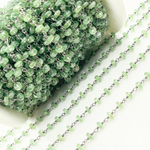 Load image into Gallery viewer, Green Kyanite Oxidized Wire Chain.