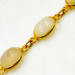 Load image into Gallery viewer, Ethiopian Opal Oval Shape Bezel Gold Plated Wire Chain.
