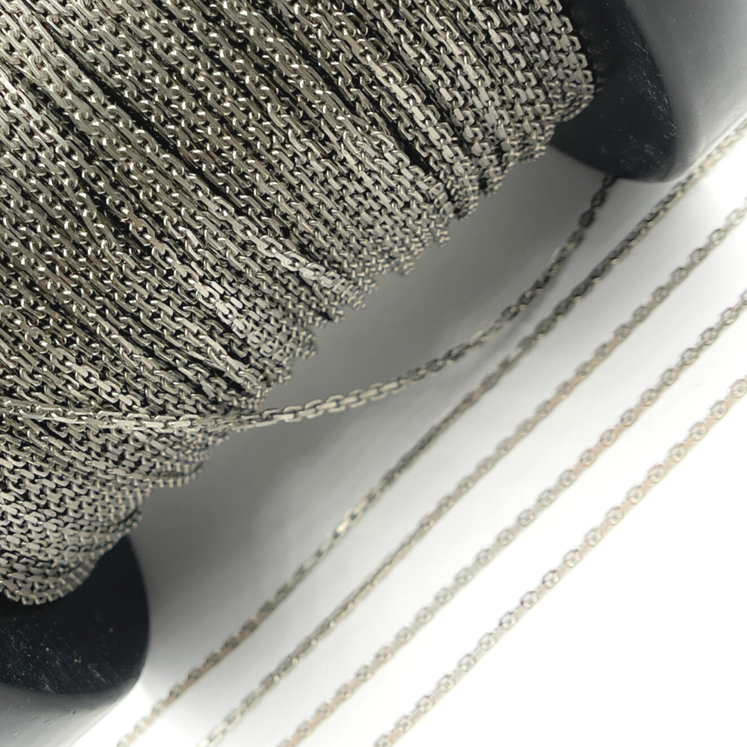 Oxidized Sterling Silver Thick Box Link Chain