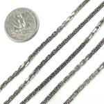 Load image into Gallery viewer, Oxidized Sterling Silver Thick Box Chain