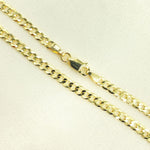 Load image into Gallery viewer, 080R13FG1T2A9L001. 14K Solid Yellow Gold Miami Flat Curb Chain