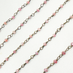 Load image into Gallery viewer, Pink Silverite Oxidized Wire Chain