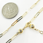 Load image into Gallery viewer, 14K Solid Gold Flat Paperclip Chain