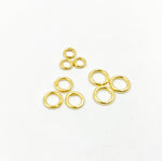 Load image into Gallery viewer, Gold Plated 925 Sterling Silver Open Jump Rings 20 Gauge 4,5 & 6mm.
