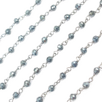 Load image into Gallery viewer, Coated Black Spinel Wire Wrap Chain