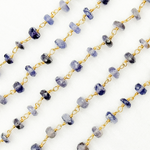 Load image into Gallery viewer, Iolite Gold Plated Wire Chain.