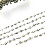 Load image into Gallery viewer, Pyrite Wire Wrap 925 Sterling Silver Wire Chain