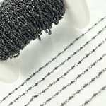 Load image into Gallery viewer, Pyrite Black Rhodium Sterling Silver Wire Chain