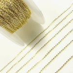 Load image into Gallery viewer, 14K Solid Gold Flat Cable Link Chain