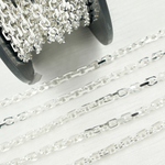 Load image into Gallery viewer, Z90SS. 925 Sterling Silver Rectangle Diamond Cut Heavy Cable