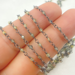 Load image into Gallery viewer, Multi Sapphire Oxidized Wire Chain.