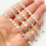 Load image into Gallery viewer, 957FDSS. 925 Sterling Silver Textured Disc Chain