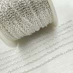 Load image into Gallery viewer, 925 Sterling Silver Diamond Cut Paperclip Link Chain.